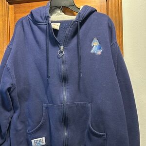 Vintage Disney Eeyore Navy Blue Zip-Up Hoodie